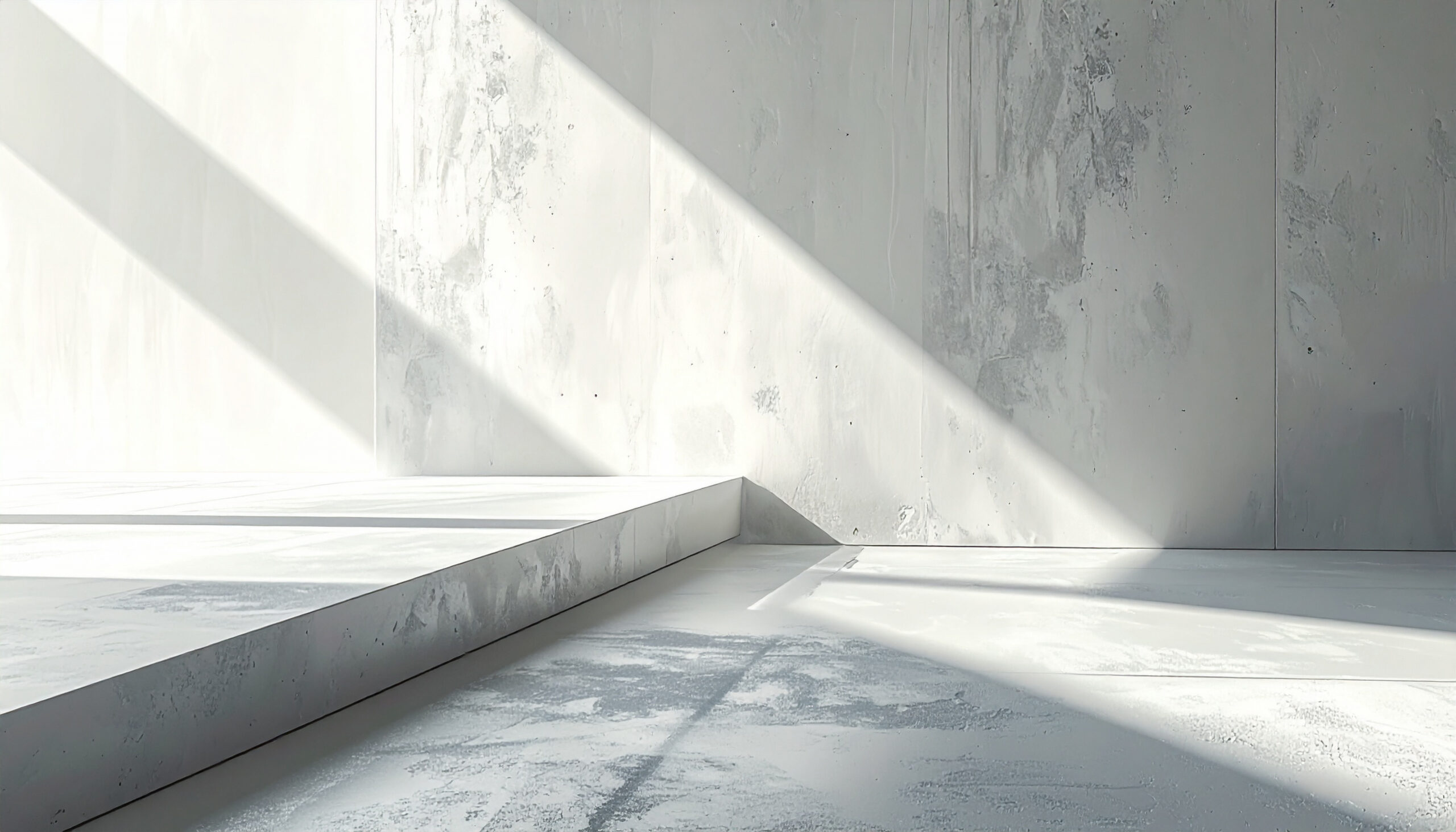 Modern minimalist architecture abstract light and shadows in a concrete environment empty space perspective
